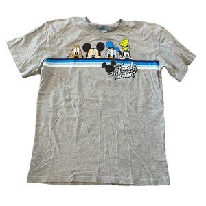 DISNEY FAMILY VACATION GRAY SHORT SLEEVE T-SHIRT SIZE LARGE